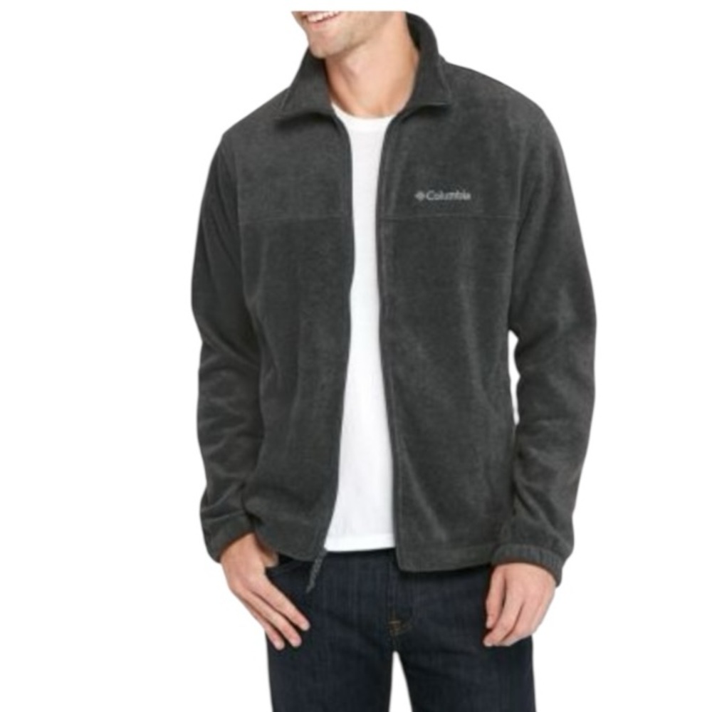 Columbia NWT Steens Mountain Charcoal Full-Zip Fleece Jacket Size XLT Tall Fit